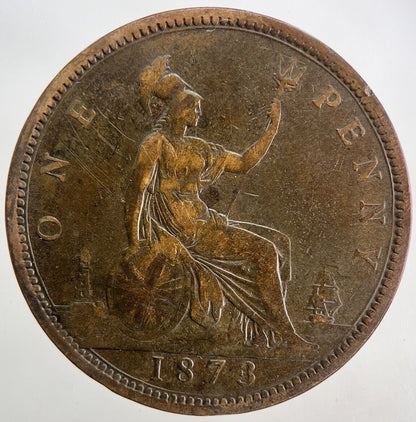 1873 Victoria One Penny Coin | Fine Collectable Grade