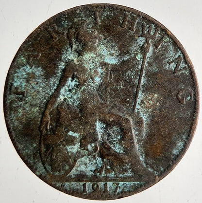 1917 George V Farthing Coin | Collectable Grade