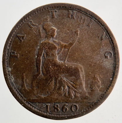 1860 Victoria Farthing Coin | Fine Collectable Grade