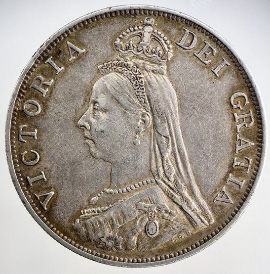 1887 Victoria Double - Florin Silver Coin | Very Fine Grade | a1895