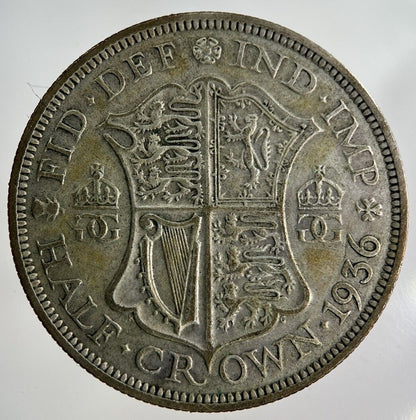 1936 George V Half - Crown Silver Coin | Fine Collectable Grade