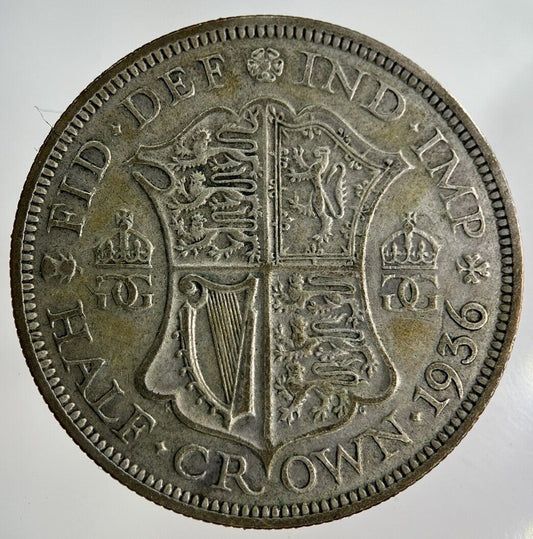 1936 George V Half - Crown Silver Coin | Fine Collectable Grade