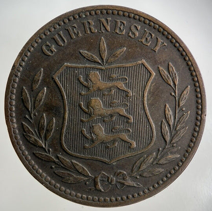 1902 Guernsey 8 Doubles Coin | Collectable Grade