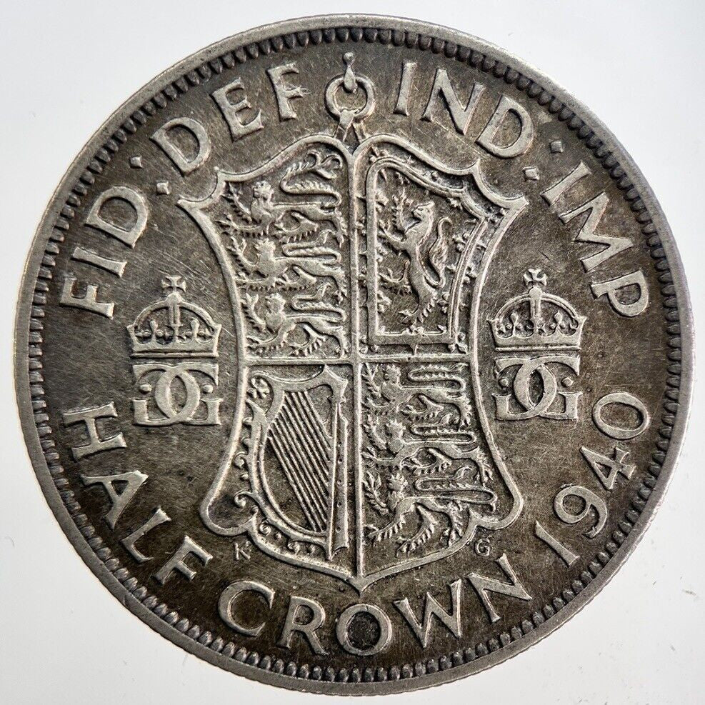 1940 George VI Half - Crown Silver Coin | Fine Collectable Grade | a6209