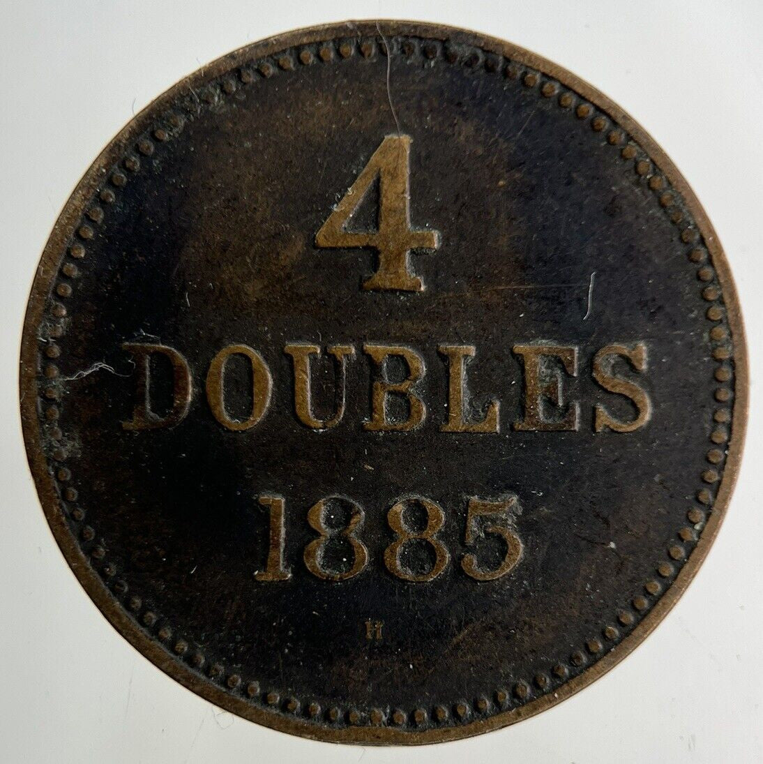 1885 Guernsey 4 Doubles Coin | Collectable Grade