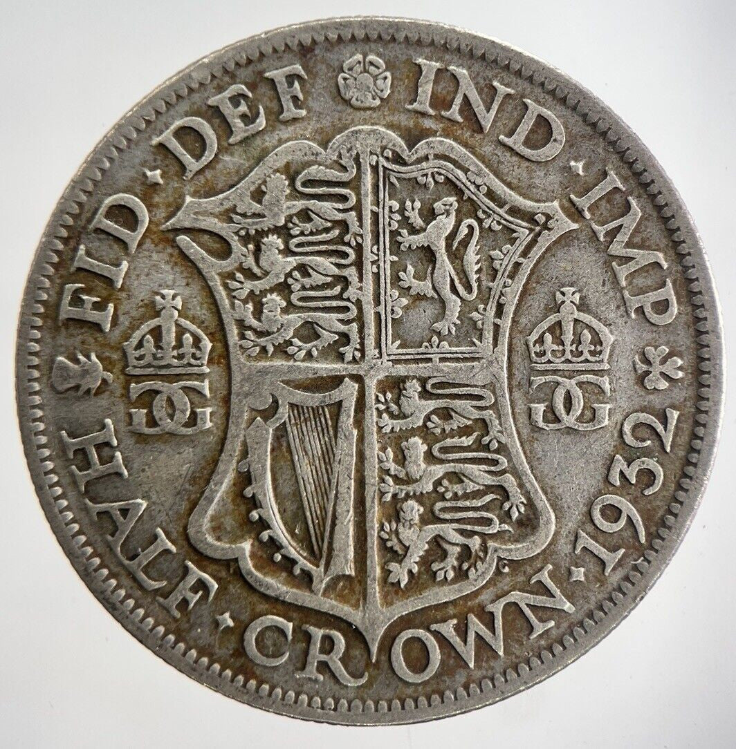 1932 George V Half - Crown Silver Coin | Fine Collectable Grade