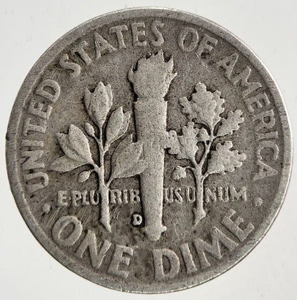 1954 - D US USA Roosevelt Dime Silver Coin | Collectable Grade