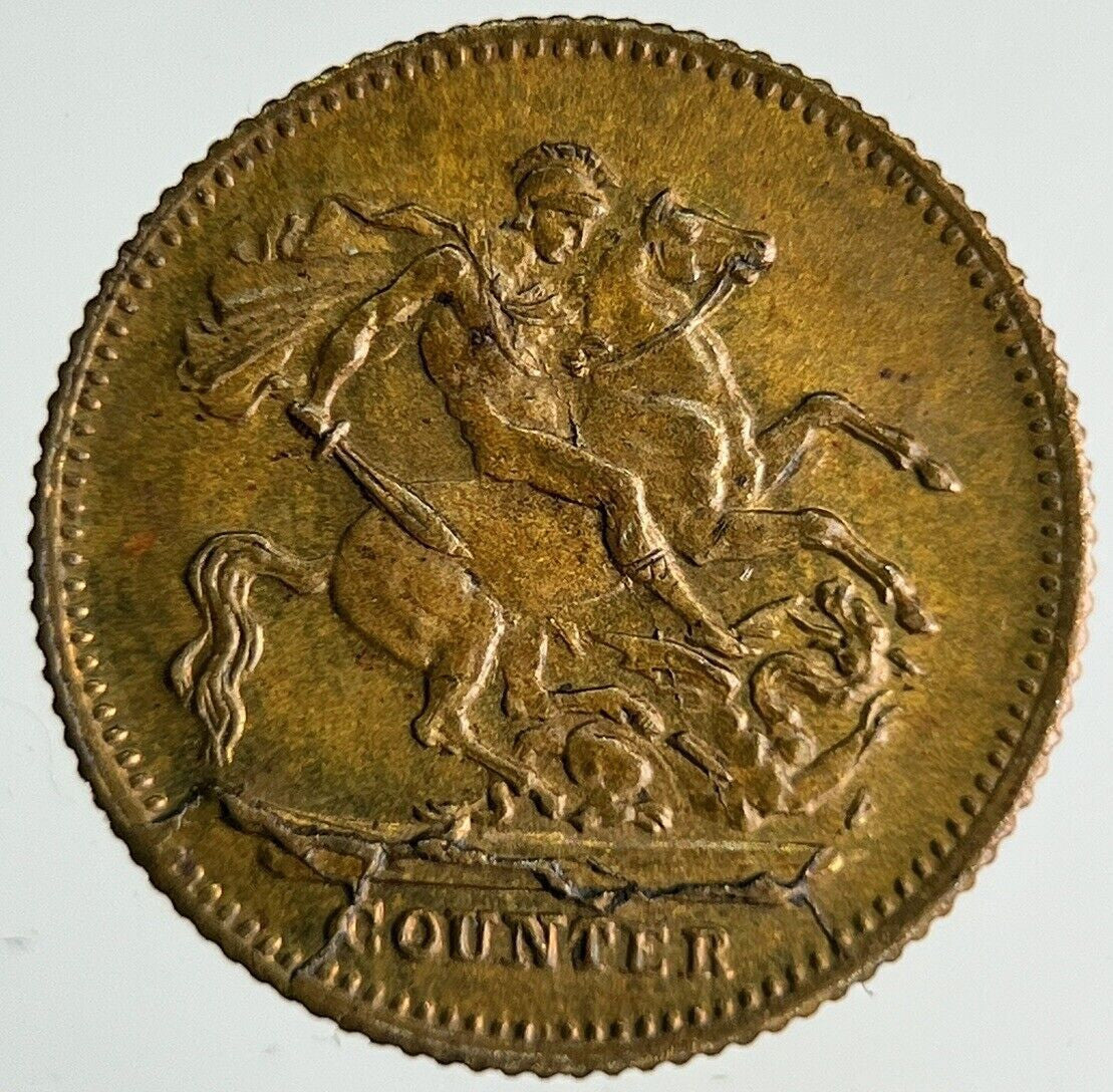 19th Century Queen Victoria Toy Money Token Coin | Fine Collectable Grade