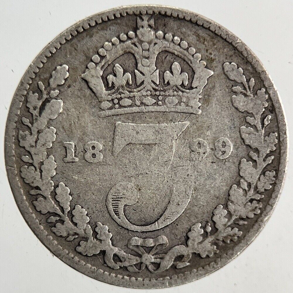 1899 Victoria Threepence Silver Coin | Collectable Grade