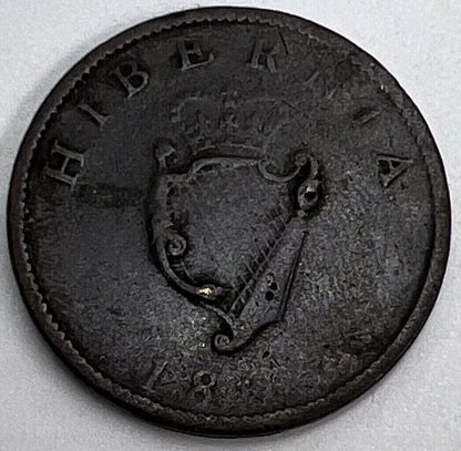 1805 Irish Hibernia Half - Penny Coin | Collectable Grade | a1145