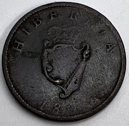 1805 Irish Hibernia Half - Penny Coin | Collectable Grade | a1145
