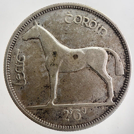 1934 Irish Half - Crown Horse Silver Coin | Collectable Grade | a7398
