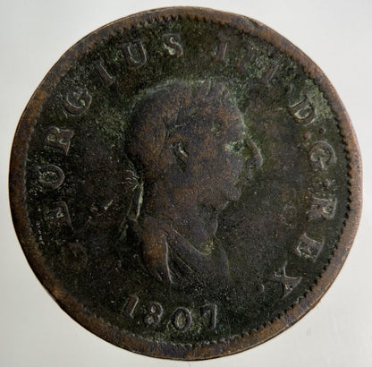 1807 George III 3rd Half - Penny Coin | Fine Collectable Grade