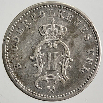 1892 Norway 10 Ore Silver Coin | Fine Collectable Grade | a7825