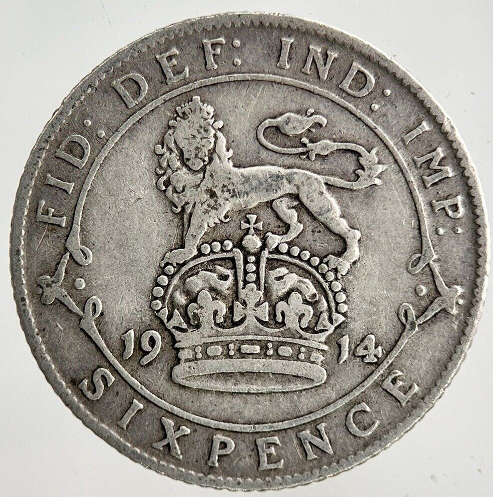 1914 George V Sixpence Silver Coin | Collectable Grade