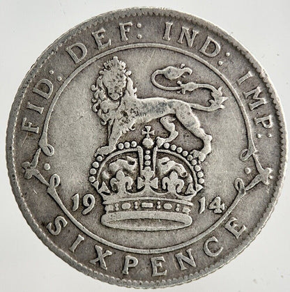 1914 George V Sixpence Silver Coin | Collectable Grade