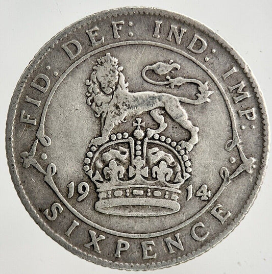 1914 George V Sixpence Silver Coin | Collectable Grade