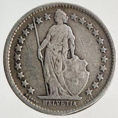 1914 Switzerland Swiss 1/2 Half Franc Silver Coin | Fine Collectable Grade