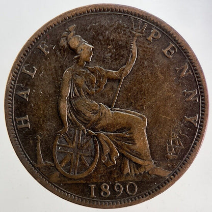 1890 Victoria Half - Penny Coin | Fine Collectable Grade