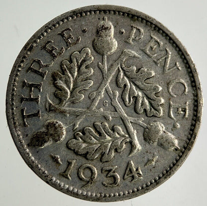 1934 George V Threepence Silver Coin | Collectable Grade