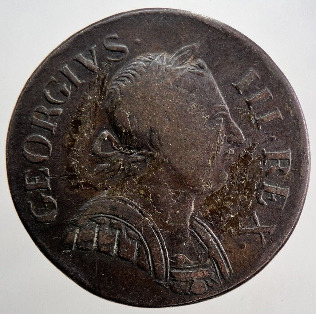 1775 George 3rd III Half - Penny Coin | Fine Collectable Grade | a6042