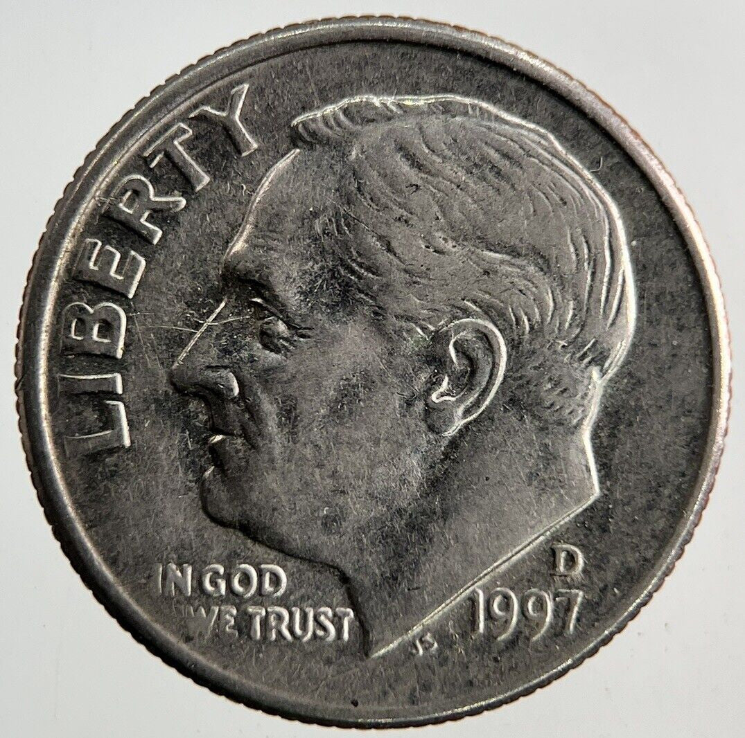 1997 - D US USA Roosevelt Dime Coin | Very High Grade