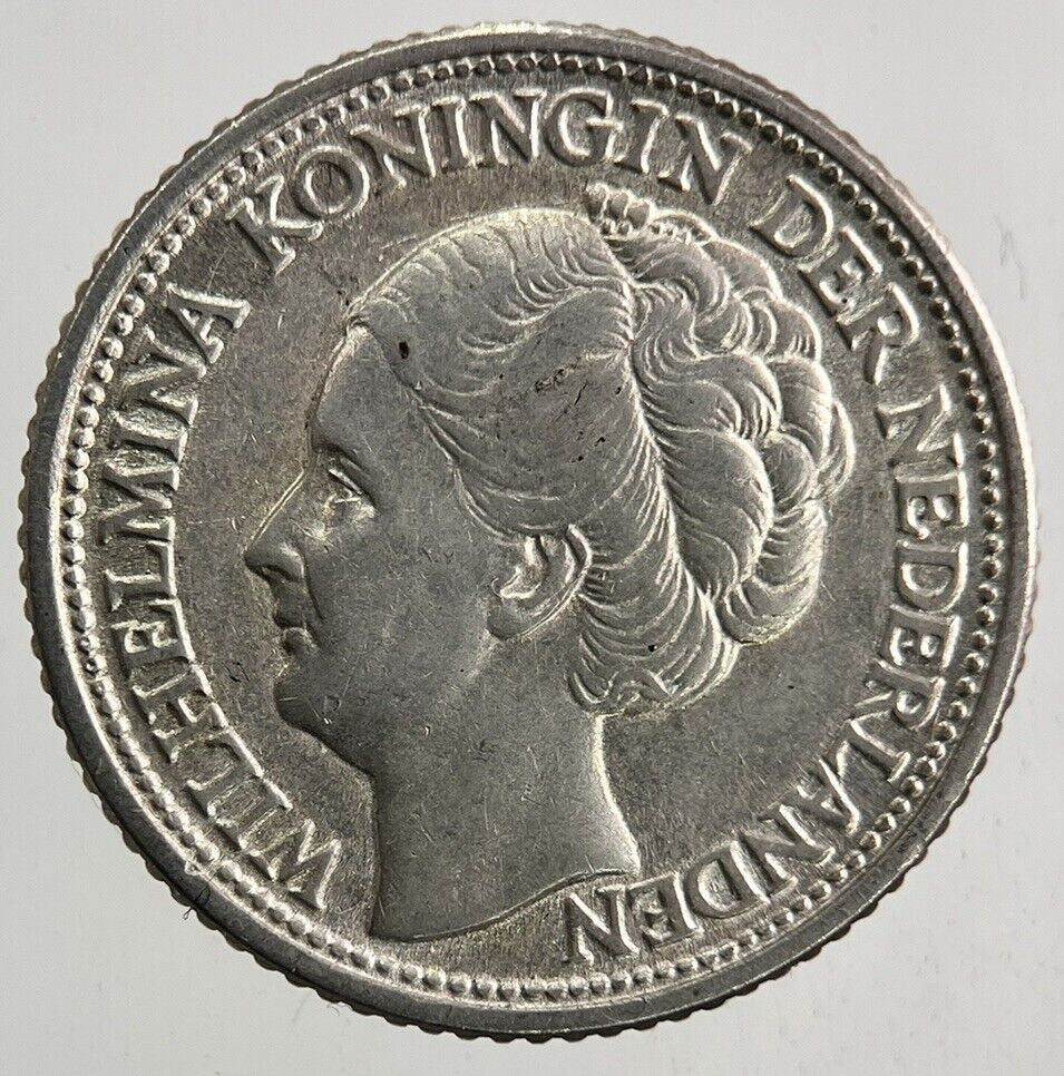 1944 Netherlands 25 Cents Silver Coin | Fine Collectable Grade
