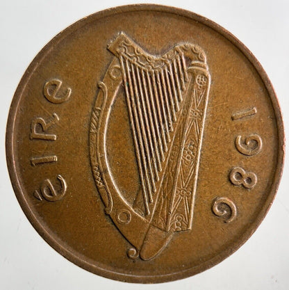 1986 Irish 2p Two - Pence Coin | Very High Grade