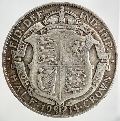 1914 George V Half - Crown Silver Coin | Fine Collectable Grade
