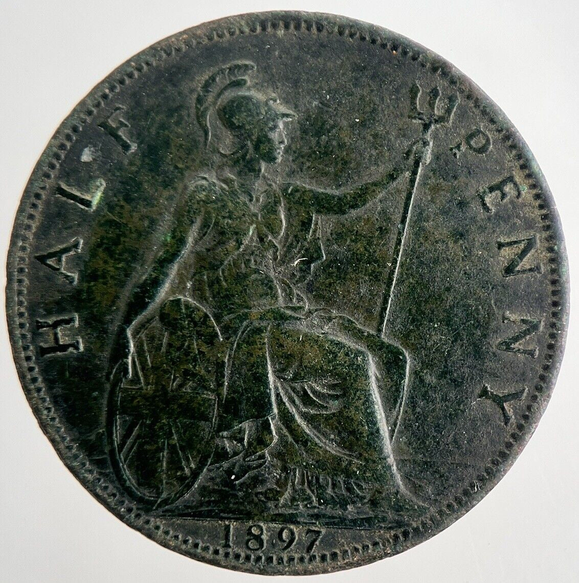 1897 Victoria Half - Penny Coin | Fine Collectable Grade | a8202