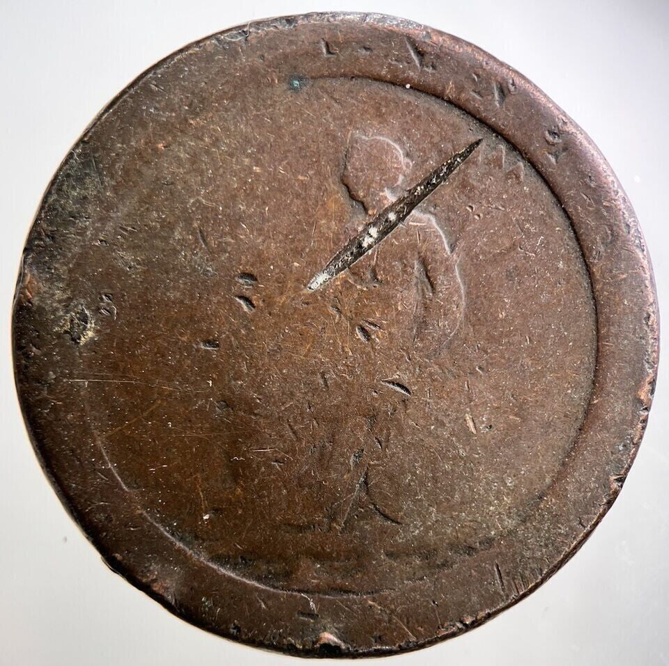 1797 Cartwheel George III 3rd Penny Coin | Worn Grade | a2823