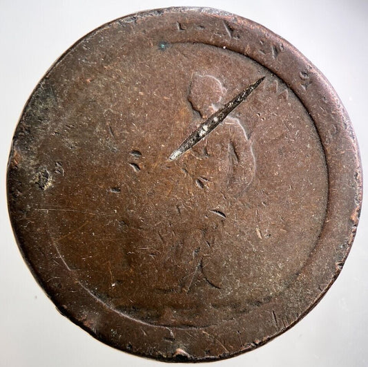 1797 Cartwheel George III 3rd Penny Coin | Worn Grade | a2823