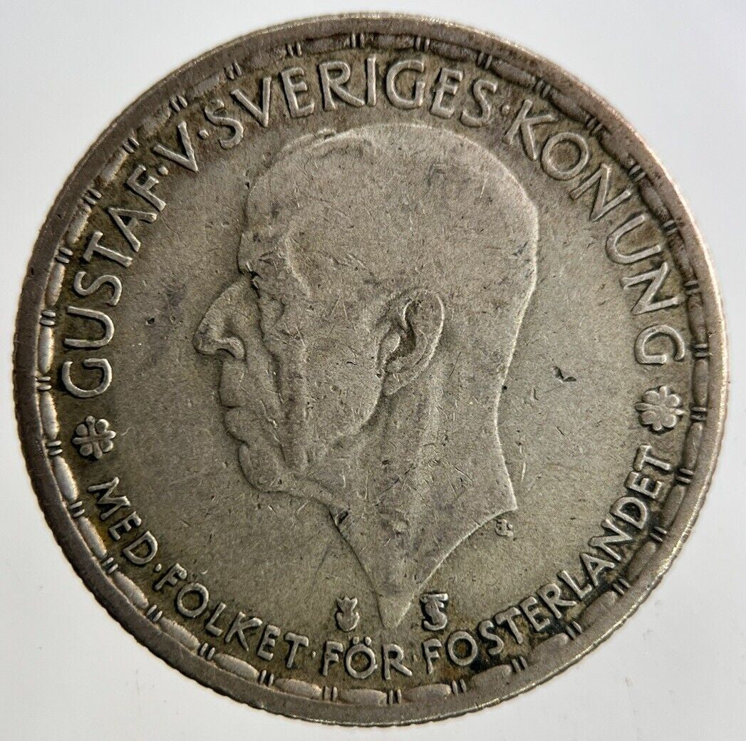 1949 Sweden 1 Krona Silver Coin | Fine Collectable Grade