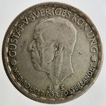 1949 Sweden 1 Krona Silver Coin | Fine Collectable Grade