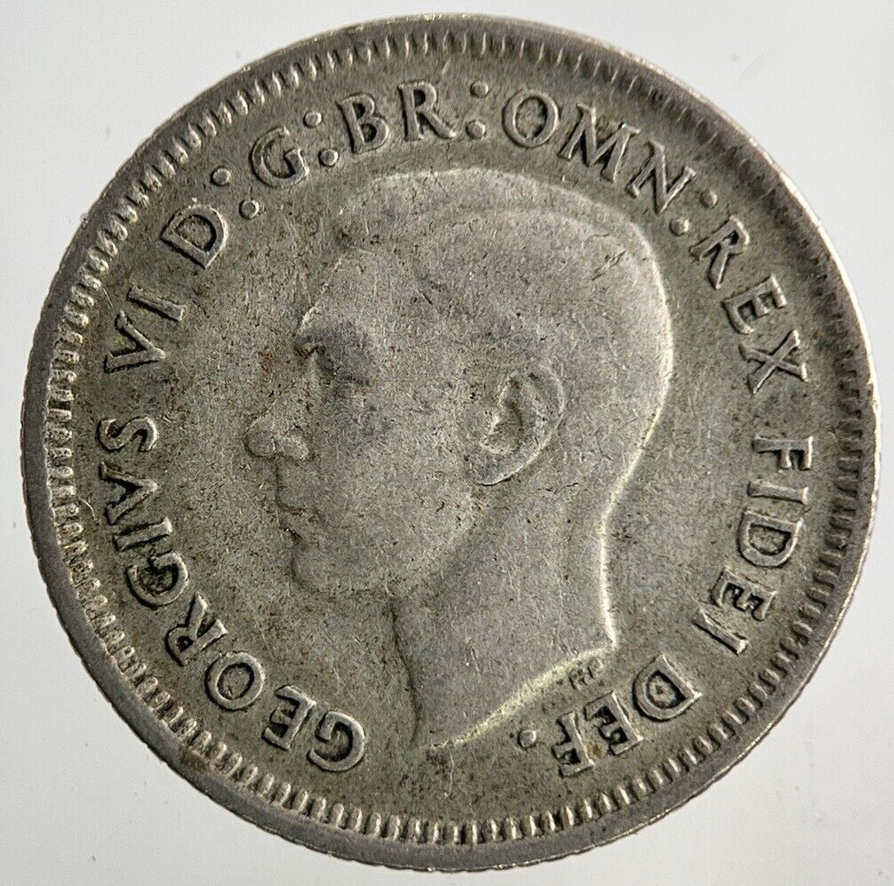 1951 Australia Sixpence Silver Coin | Fine Collectable Grade