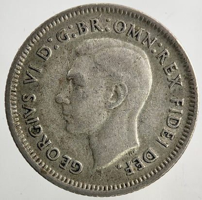 1951 Australia Sixpence Silver Coin | Fine Collectable Grade