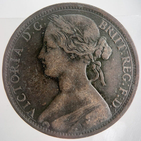 1863 Victoria Penny Coin | Fine Collectable Grade | a4495