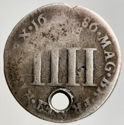 1686 James II 2nd Maundy Four - Pence Silver Coin | Collectable Grade