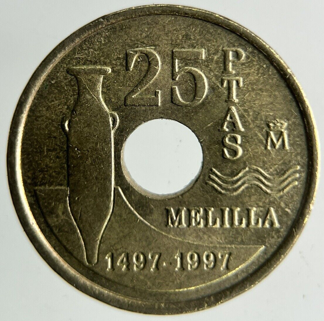 1997 Spain 25 Pesetas Coin | Fine Collectable Grade