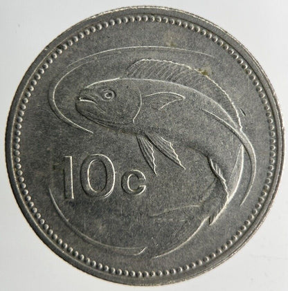 1998 Malta 10 Cents Coin | Fine Collectable Grade