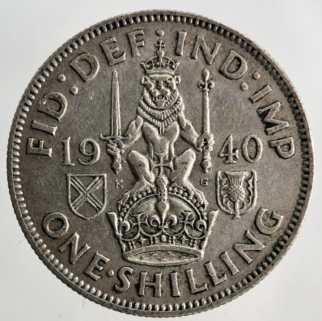 1940 George VI Shilling Silver Coin | Fine Collectable Grade