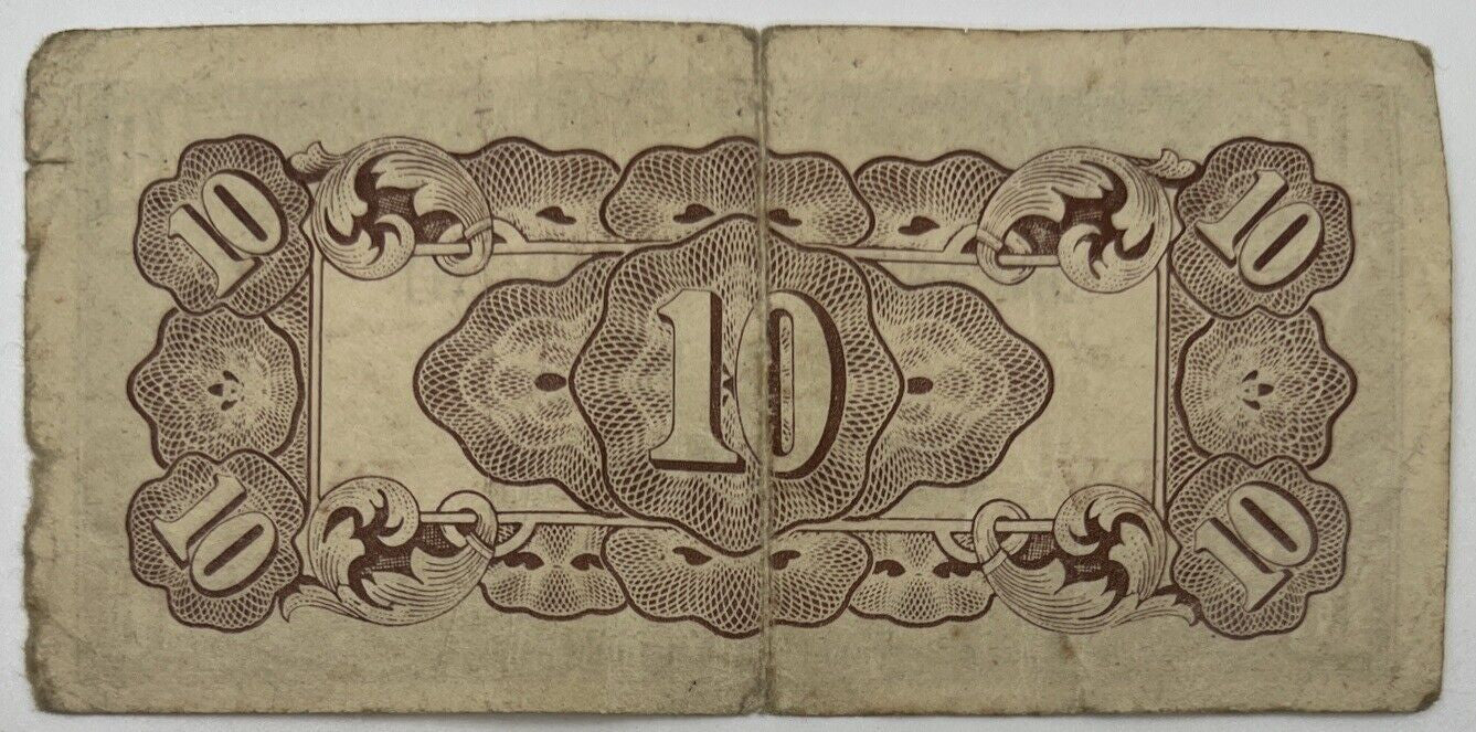 Old Vintage Japan 10 Centavos Banknote | Collectable Grade