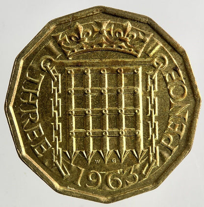 1963 Elizabeth II 2nd Brass Threepence Coin | Very High Grade