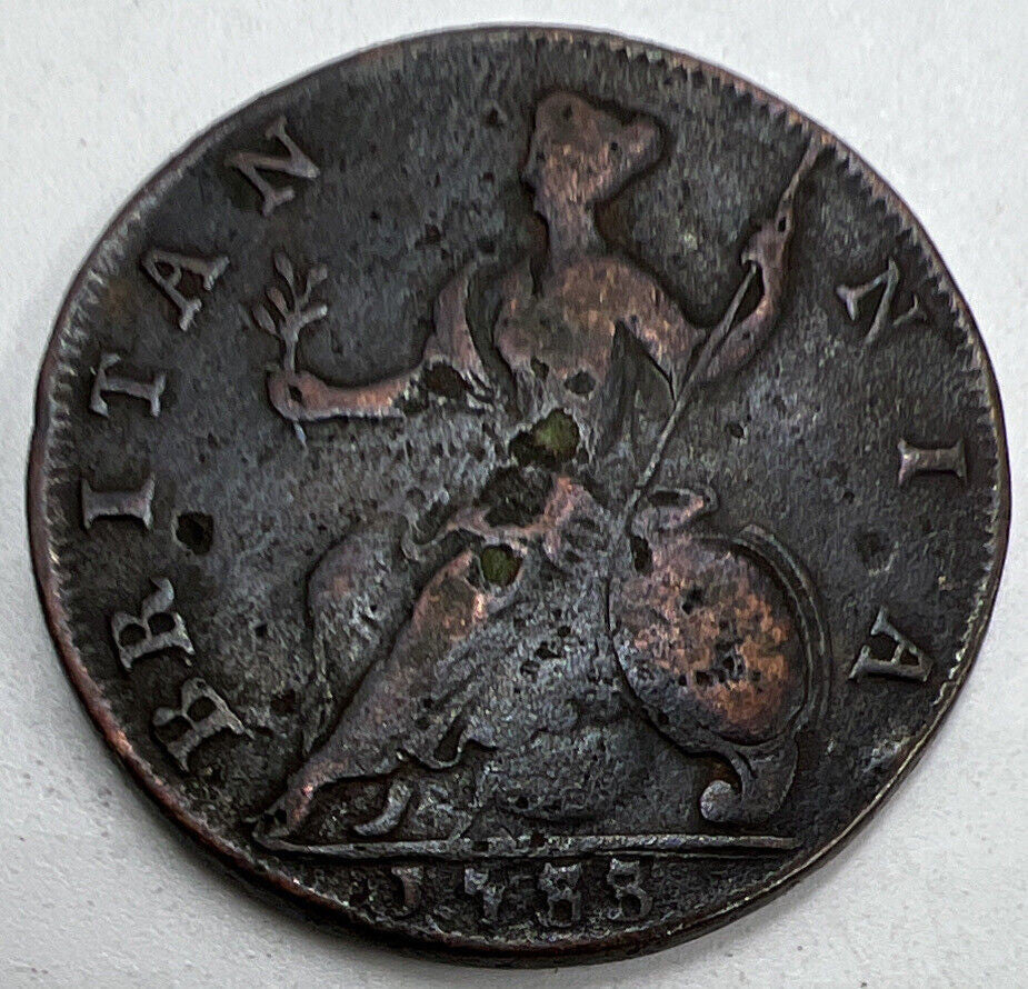 1753 George II Half-Penny | British Copper Coin | Collectable Grade | a179