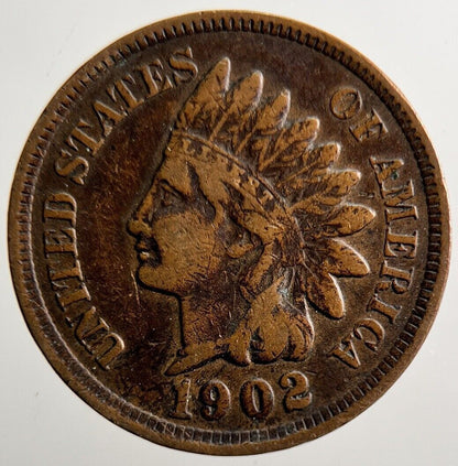 1902 US USA One Cent Coin | Fine Collectable Grade | a3528