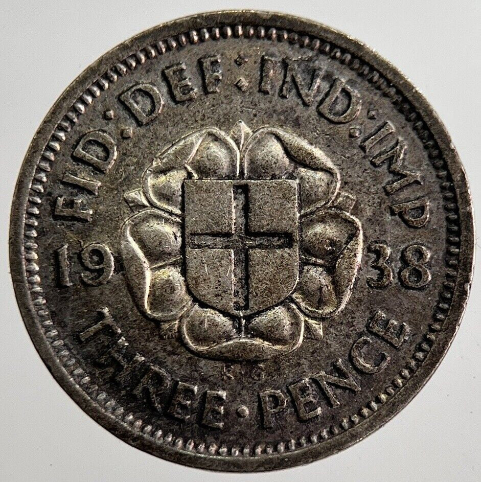 1938 George VI Threepence Silver Coin | Fine Collectable Grade | a8949