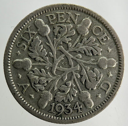 1934 George V Sixpence Silver Coin | Collectable Grade