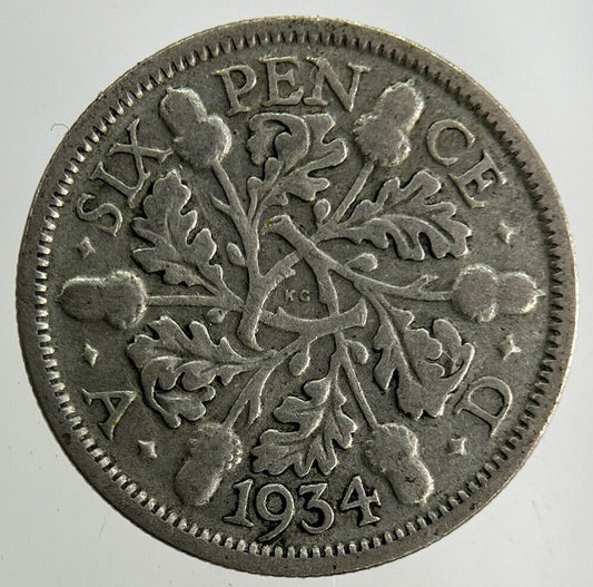 1934 George V Sixpence Silver Coin | Collectable Grade