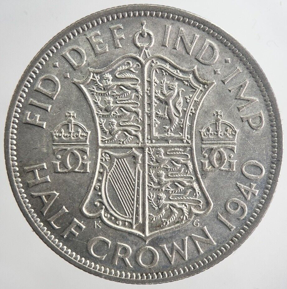 1940 George VI Half-Crown Silver Coin | Fine Collectable Grade | a6342