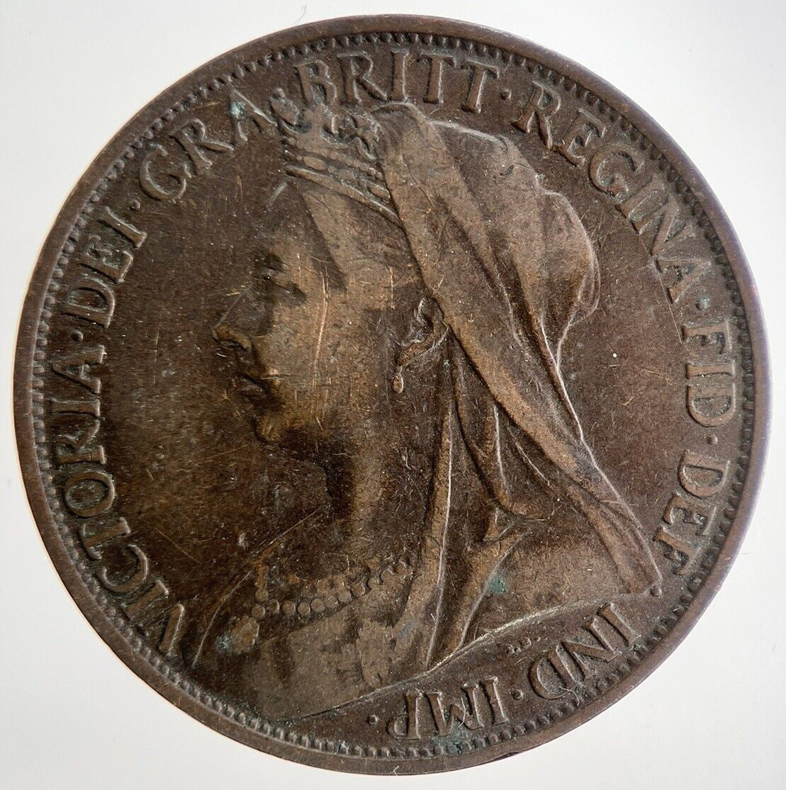 1900 Victoria One Penny Coin | Collectable Grade | a6723